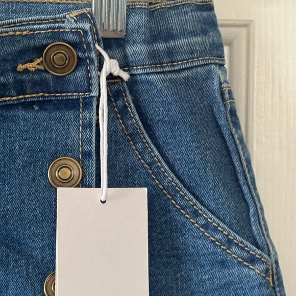 Social Academy Girls Adjustable Waist Medium Wash Wrap Skort Size 10 New - Picture 9 of 12